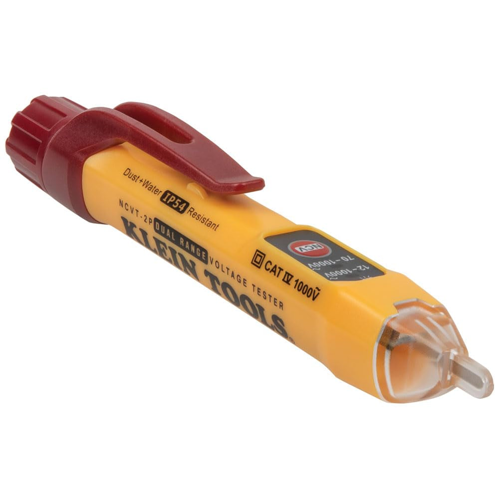 Klein Tools NCVT2PKIT Non-Contact Voltage Tester with Outlet Tester, 12-48V AC or 48-1000V AC Dual Range for Broad Application