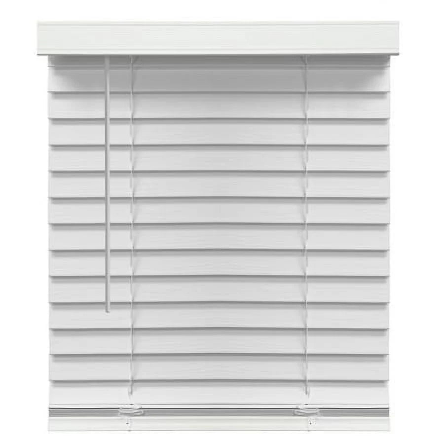 2" Cordless Faux Wood Blinds, White