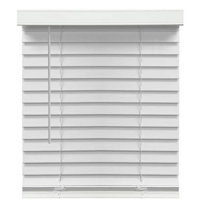 2" Cordless Faux Wood Blinds, White