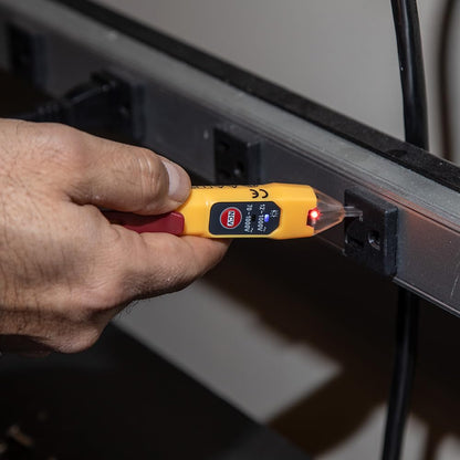 Klein Tools NCVT2PKIT Non-Contact Voltage Tester with Outlet Tester, 12-48V AC or 48-1000V AC Dual Range for Broad Application