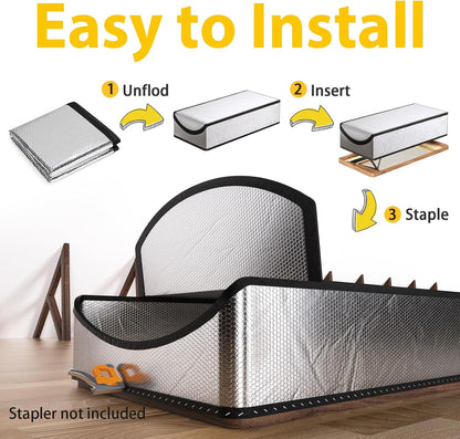 Attic Door Insulation Cover 25"X54"X11", Energy Saving Tent Attic Stairs Cover Ladder Pull down Insulator, R-Value 15.5 Thicken Aluminum Foil Stairway Insulation with Zipper Fireproof