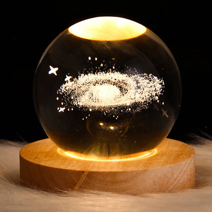 Astronomy Crystal Lights Glowing Planetary Galaxy Astronaut Ball Night Lights Bedside Light Ramadan Decoration Mood Light