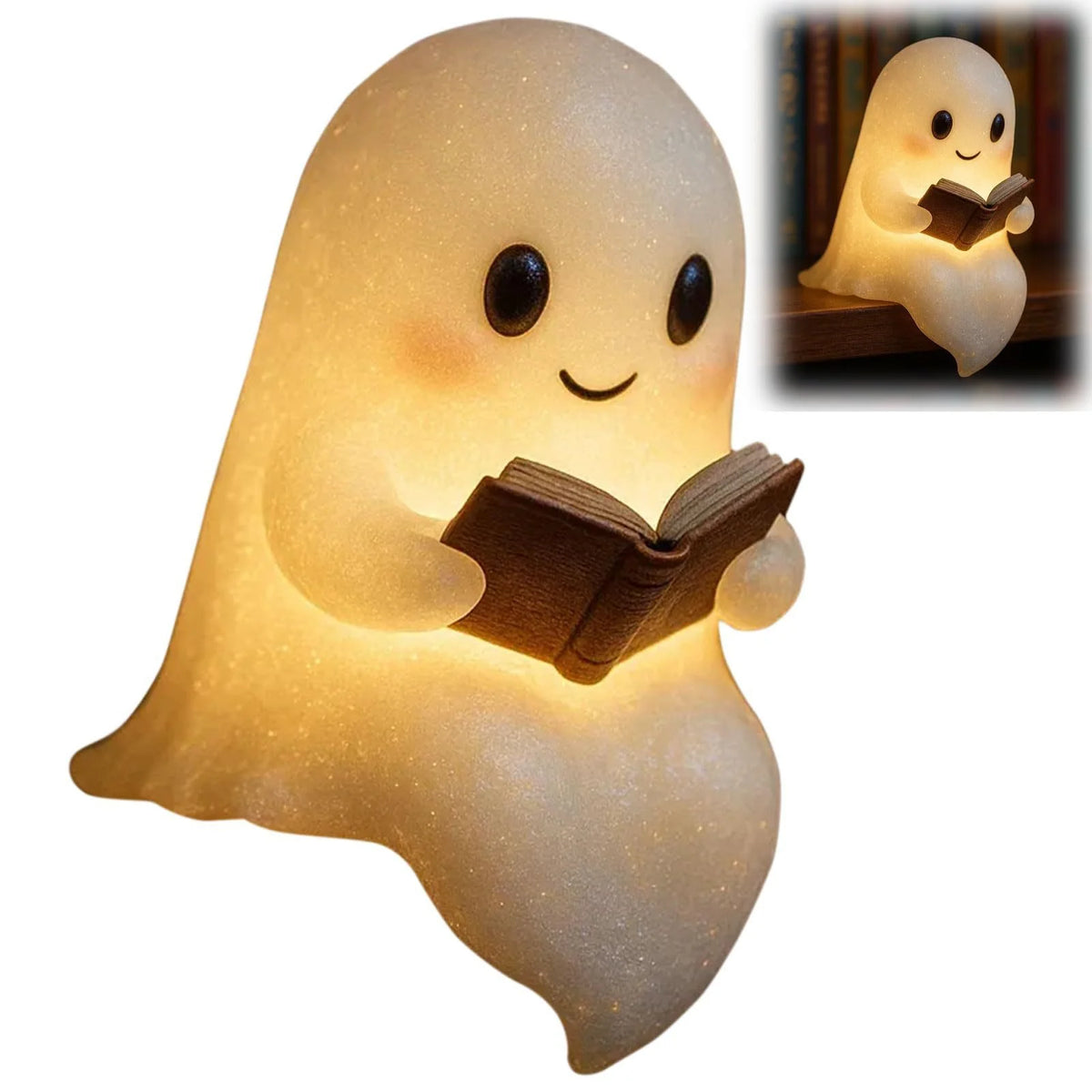 Cute LED Ghost Night Light Children'S Nightlight Gift Bedside Sleep Lamp Halloween Decorations Lovely Ghost Lamp Warm Light