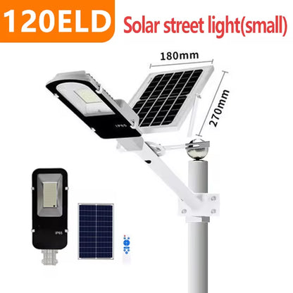 200W Powerful Solar Light Outdoor Solar Street Light 6000Mah Waterproof Automatic Dusk to Dawn Street Light for Garage Garden