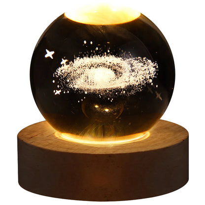 Astronomy Crystal Lights Glowing Planetary Galaxy Astronaut Ball Night Lights Bedside Light Ramadan Decoration Mood Light