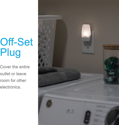 GE Plug in Night Light, Dusk to Dawn Sensor, Warm White 3000K, 8 Pack